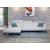 Sofa HWC-G44, Couch Ecksofa L-Form, Liegefläche Nosagfederung Taschenfederkern Teppich verstellbar ~ links, hellgrau