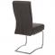 2er-Set Esszimmerstuhl HWC-G56, Kchenstuhl Freischwinger Stuhl, Textil Wildleder-Optik ~ grau