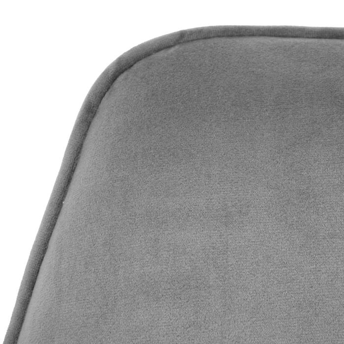 Esszimmerstuhl HWC-G67, Kchenstuhl Stuhl mit Armlehne, drehbar Auto-Position, Samt ~ dunkelgrau, Beine schwarz