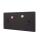 Akustik-Tischtrennwand HWC-G75, Büro-Sichtschutz Schreibtisch Pinnwand, doppelwandig Stoff/Textil ~ 60x120cm braun-grau