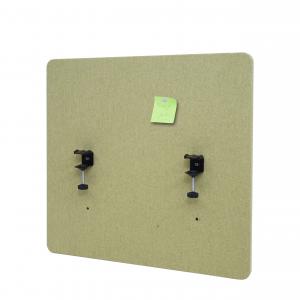 Akustik-Tischtrennwand HWC-G75, Bro-Sichtschutz Schreibtisch Pinnwand, doppelwandig Stoff/Textil ~ 60x65cm grn