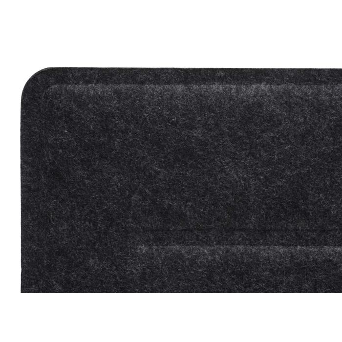 Tischtrennwand HWC-G76, Bro-Sichtschutz Schreibtisch Pinnwand, Schallschutz Stoff/Textil mit Prgung ~ 100x30cm schwarz