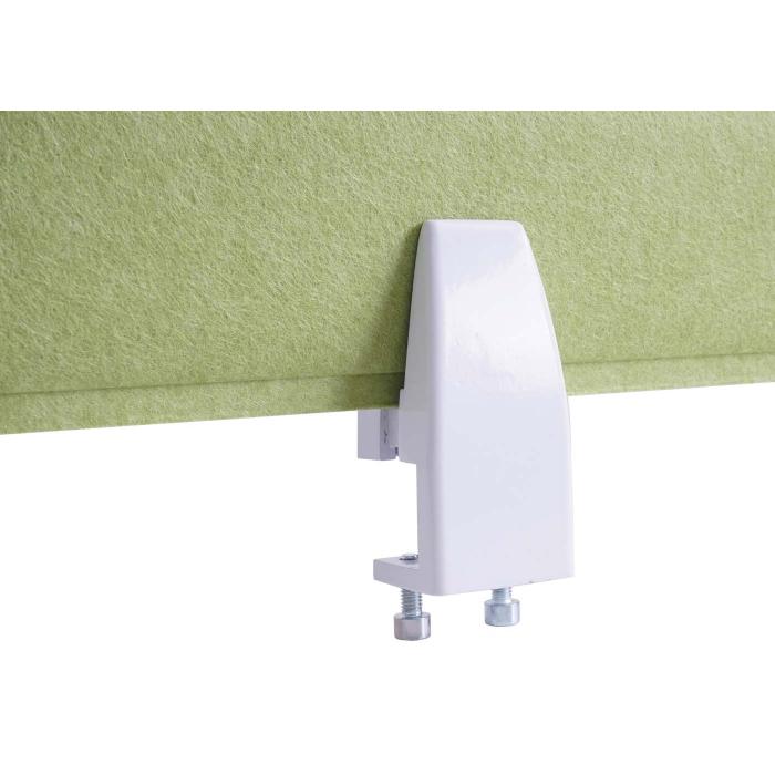 Tischtrennwand HWC-G76, Bro-Sichtschutz Schreibtisch Pinnwand, Schallschutz Stoff/Textil mit Prgung ~ 100x30cm grn