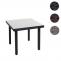 Poly-Rattan Gartentisch Cava, Esstisch Beistelltisch Tisch mit Glasplatte, 80x80cm ~ schwarz