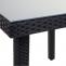 Poly-Rattan Gartentisch Cava, Esstisch Beistelltisch Tisch mit Glasplatte, 80x80cm ~ schwarz