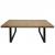 Esstisch HWC-G86, Esszimmertisch Küchentisch Holztisch Tisch, Eiche-Optik Metall-Füße schwarz 190x95cm