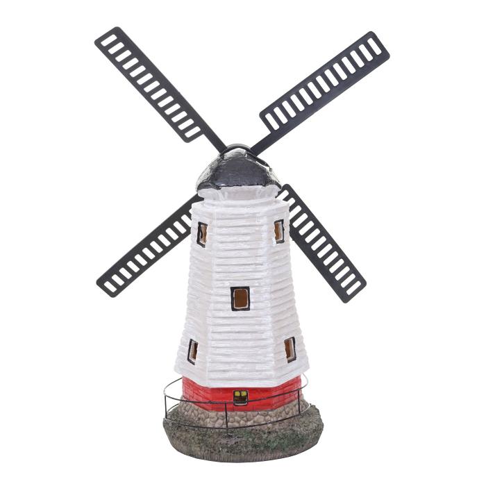 Solar LED-Windmhle HWC-G95, Gartendeko Tischdeko Dekofigur, In-/Outdoor