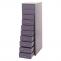 Rollcontainer Boston T851, Schubladenschrank Stahlschrank, 110x28x41cm 10 Schubladen ~ dunkelgrau
