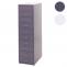 Rollcontainer Boston T851, Schubladenschrank Stahlschrank, 110x28x41cm 10 Schubladen ~ dunkelgrau