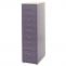 Rollcontainer Boston T851, Schubladenschrank Stahlschrank, 110x28x41cm 10 Schubladen ~ dunkelgrau