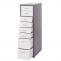 Rollcontainer Boston T851, Schubladenschrank Stahlschrank, 110x28x41cm 8 Schubladen ~ dunkelgrau wei