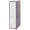 Rollcontainer Boston T851, Schubladenschrank Stahlschrank, 110x28x41cm 8 Schubladen ~ dunkelgrau wei