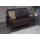 2er Sofa HWC-H10, Couch Zweisitzer, Metall Kunstleder Industrie-Design ~ vintage braun 2er Sofa HWC-H10, Couch Zweisitzer, Metall Kunstleder Industrie-Design ~ vintage braun