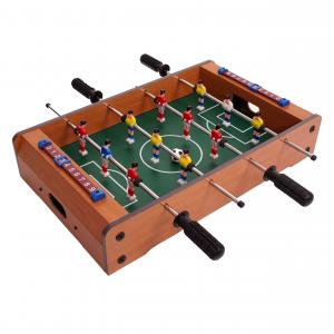 Mini Fuballkicker HWC-J68, Tischspiel Tischkicker inklusive Zubehr, Holz 51x31x10cm