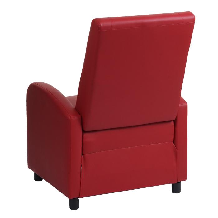 B-Ware (Fu lsst sich schwer befestigen SK3) | Fernsehsessel HWC-H18, Sessel, Kunstleder klappbar 99x70x75cm ~ rot