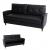 3er Sofa HWC-H23, Loungesofa Dreisitzer Couch, Stecksystem Staufach ~ Kunstleder, schwarz