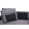 3er Sofa HWC-H23, Loungesofa Dreisitzer Couch, Stecksystem Staufach ~ Stoff/Textil, grau