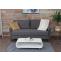 3er Sofa HWC-H23, Loungesofa Dreisitzer Couch, Stecksystem Staufach ~ Stoff/Textil, grau