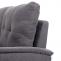 3er Sofa HWC-H23, Loungesofa Dreisitzer Couch, Stecksystem Staufach ~ Stoff/Textil, grau