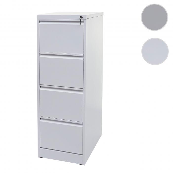 Hngeregisterschrank HWC-H16, Aktenschrank Broschrank Stahlschrank, Format Legal + A4 abschliebar 134x46x62cm ~ wei