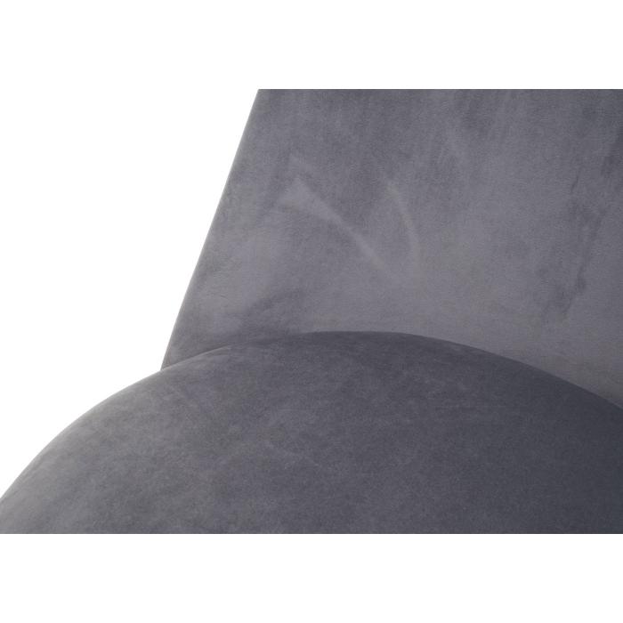 6er-Set Esszimmerstuhl HWC-H28, Stuhl Kchenstuhl, Metall ~ grau, schwarze Beine, Samt
