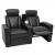 2er Kinosessel HWC-H30, Relaxsessel Fernsehsessel Zweisitzer Sofa, Fach Getränkehalter Soft Touch Kunstleder ~ schwarz