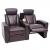 2er Kinosessel HWC-H30, Relaxsessel Fernsehsessel Zweisitzer Sofa, Staufach Soft Touch Kunstleder ~ braun