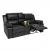 2er Kinosessel HWC-H29, Relaxsessel Fernsehsessel Zweisitzer Sofa, Liegefunktion Soft Touch Kunstleder ~ schwarz
