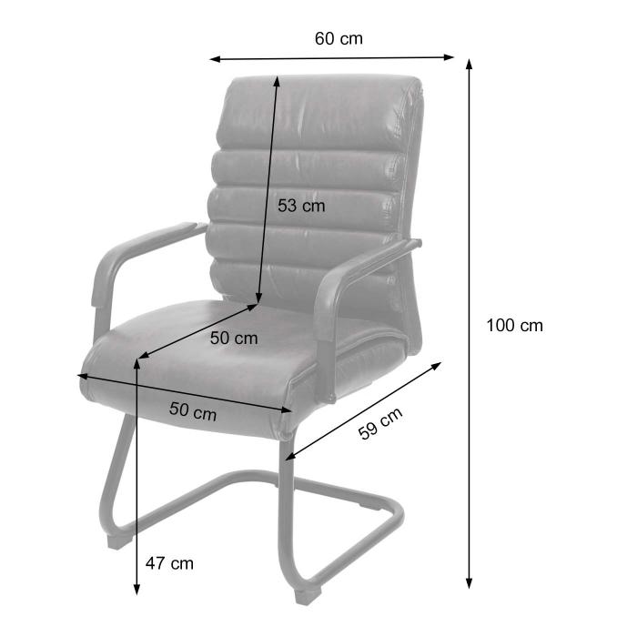 B-Ware (Leder wellig SK3) | Konferenzstuhl HWC-H31, Esszimmerstuhl Stuhl Wildleder-Optik Metall MVG ~ Kunstleder schwarz
