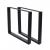 2er-Set Tischbein HWC-H33, für Esszimmertisch Schreibtisch Tischgestell Tischkufe, Industrial 74x80cm ~ schwarz