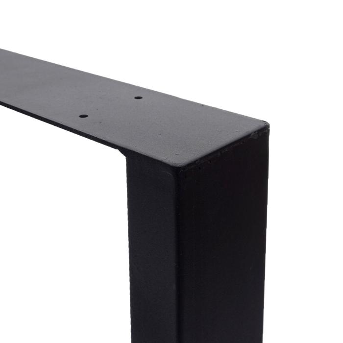 2er-Set Tischbein HWC-H33, fr Esszimmertisch Schreibtisch Tischgestell Tischkufe, Industrial 74x80cm ~ schwarz