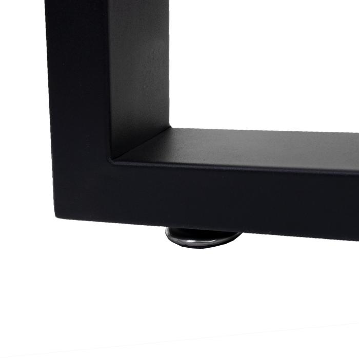 2er-Set Tischbein HWC-H33, fr Esszimmertisch Schreibtisch Tischgestell Tischkufe, Industrial 74x80cm ~ schwarz
