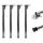 4er-Set Tischbein HWC-H34, fr Schreibtisch Esstischfu Tischgestell, klappbar 72cm ~ Edelstahl-Optik
