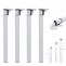 4er-Set Tischbein HWC-H35 fr Schreibtisch Tischfu klappbar Drehmechanismus hhenverstellbar 70-110cm ~ wei