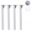 4er-Set Tischbein HWC-H35 fr Schreibtisch Tischfu klappbar Drehmechanismus hhenverstellbar 70-110cm ~ wei