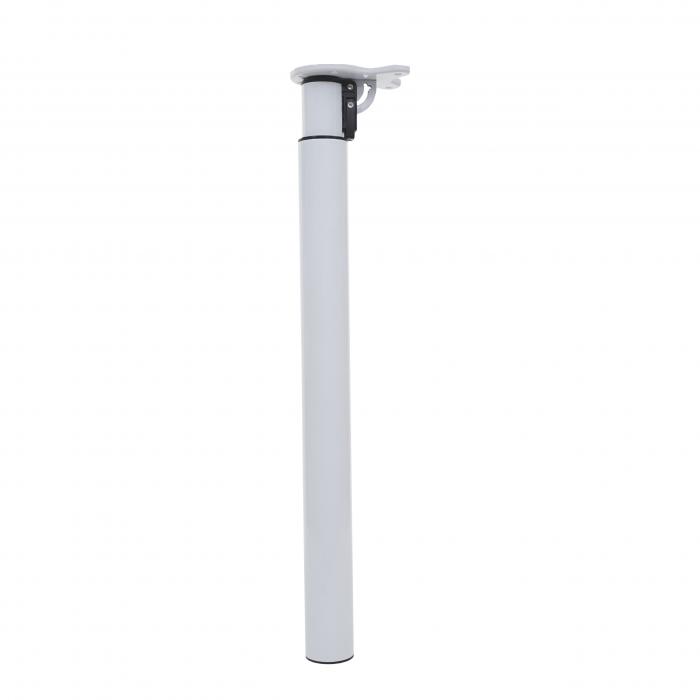 4er-Set Tischbein HWC-H35 fr Schreibtisch Tischfu klappbar Drehmechanismus hhenverstellbar 70-110cm ~ wei