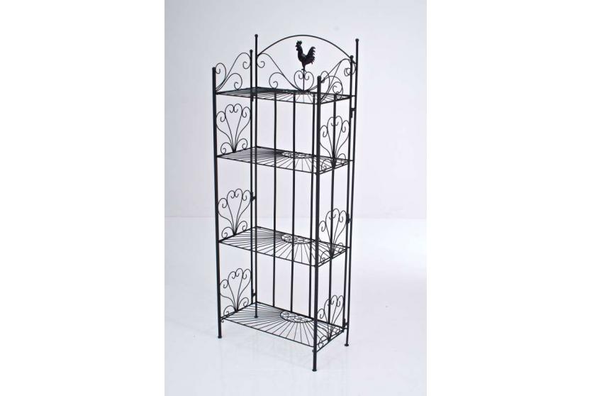 Standregal C24, Gartenregal aus Eisen schwarz