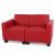 Modular 2-Sitzer Sofa Couch Lyon, Kunstleder ~ rot