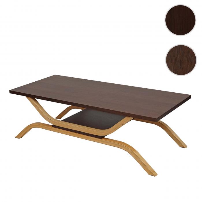 TV-Rack HWC-H38, Fernsehtisch Lowboard TV-Tisch, 35x110x48cm ~ Walnuss-Optik