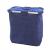Wäschesammler HWC-C34, Laundry Wäschebox Wäschekorb Wäschebehälter mit Netz, 2 Fächer 56x49x30cm 82l ~ cord blau