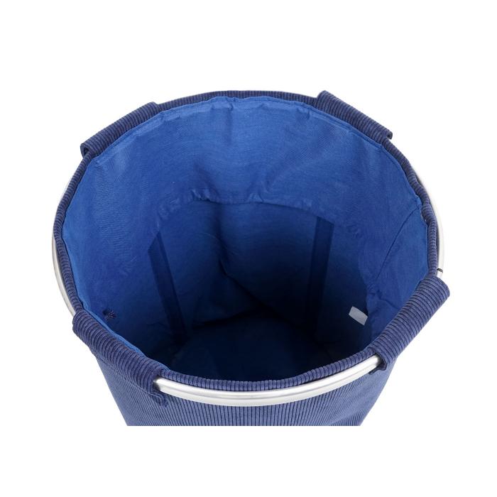 Wschesammler HWC-C34, Laundry Wschekorb Wschebox Wschesack Wschebehlter mit Netz, 55x39cm 65l ~ cord blau