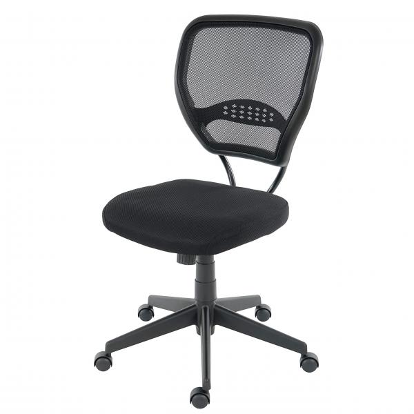 Profi-Brostuhl Seattle, Chefsessel Drehstuhl, 150kg belastbar, Stoff/Textil ~ schwarz ohne Armlehnen