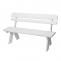 Holzbank Gartenbank Parkbank Oslo 148cm Gastronomie-Qualitt massiv ~ wei
