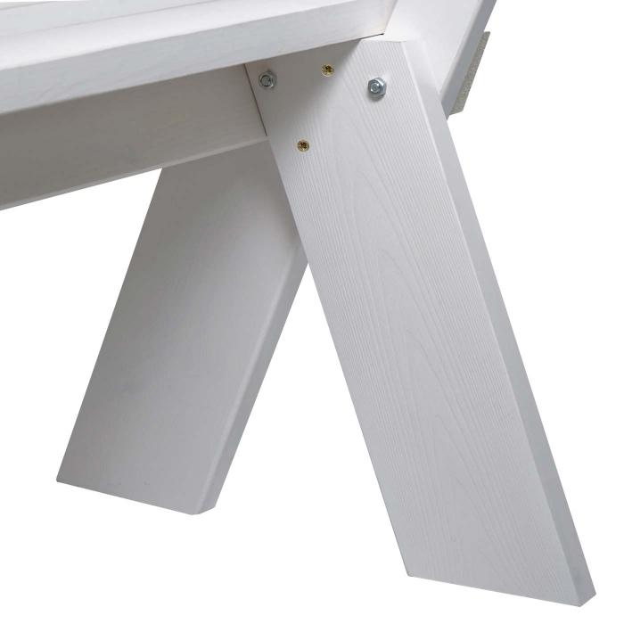 Holzbank Gartenbank Parkbank Oslo 148cm Gastronomie-Qualitt massiv ~ wei