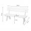 Holzbank Gartenbank Parkbank Oslo 148cm Gastronomie-Qualitt massiv ~ wei