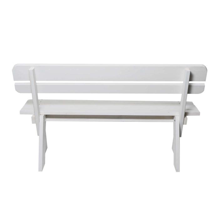 Holzbank Gartenbank Parkbank Oslo 148cm Gastronomie-Qualitt massiv ~ wei