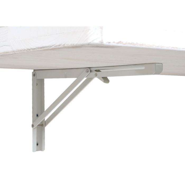 Wandtisch HWC-H48, Wandklapptisch Wandregal Tisch, klappbar Massiv-Holz ~ 100x50cm shabby wei