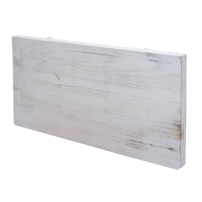 B-Ware (Tischplatte defekt SK5) | Wandtisch HWC-H48, Wandregal Tisch, klappbar Massiv-Holz ~ 120x60cm shabby wei