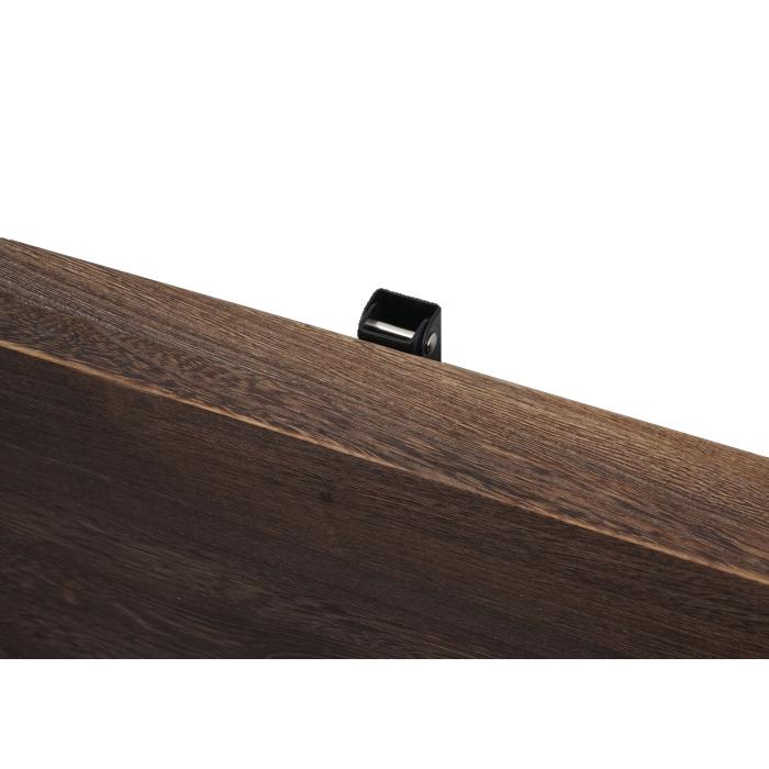 Wandtisch HWC-H48, Wandklapptisch Wandregal Tisch, klappbar Massiv-Holz ~ 100x50cm shabby braun