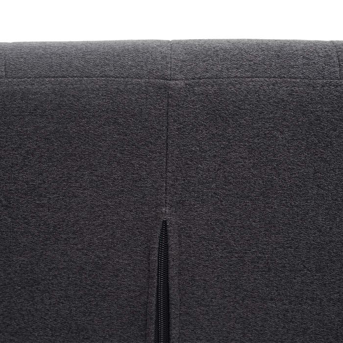 Brostuhl HWC-H42, Drehstuhl Schreibtischstuhl, drehbar hhenverstellbar ~ Stoff/Textil dunkelgrau, Fu schwarz